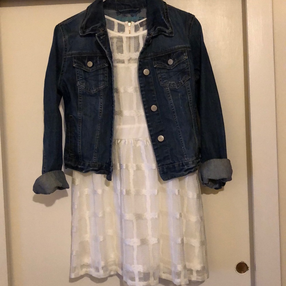 Cream color junior girls Size medium dress.